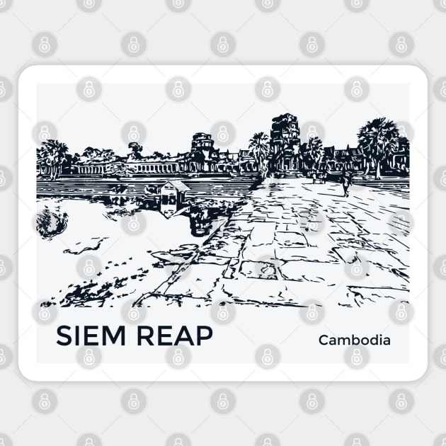 Siem Reap Cambodia Magnet by Lakeric